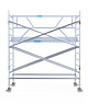 Euro Scaffold Rolsteiger Euroscaffold Professional 135x305 4,2m werkhoogte carbon vloer tegen de gevel