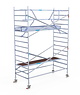 Euro Scaffold Rolsteiger Euroscaffold Professional 135x305 5,2m werkhoogte tegen de gevel