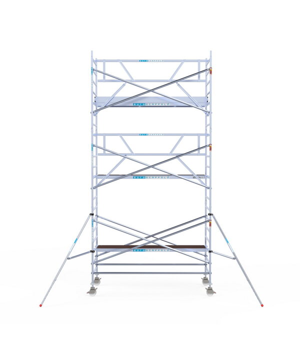 Euro Scaffold Rolsteiger Euroscaffold Professional 135x305 7,2m werkhoogte tegen de gevel