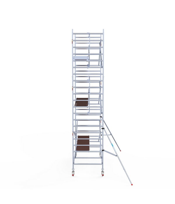 Euro Scaffold Rolsteiger Euroscaffold Professional 135x305 7,2m werkhoogte tegen de gevel