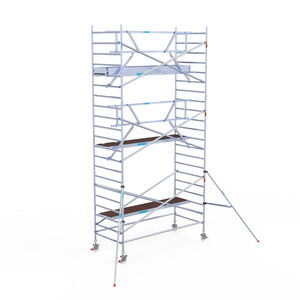 Rolsteiger Euroscaffold Professional 135x305 7,2m werkhoogte carbon vloer tegen de gevel