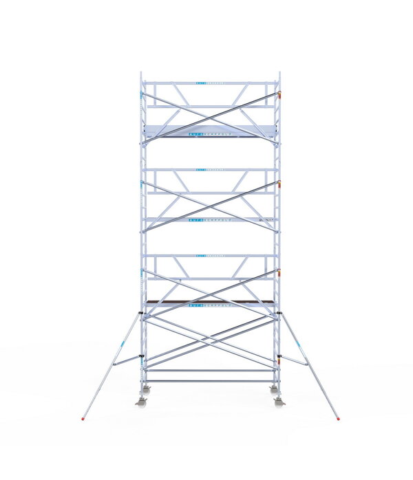 Euro Scaffold Rolsteiger Euroscaffold Professional 135x305 8,2m werkhoogte tegen de gevel