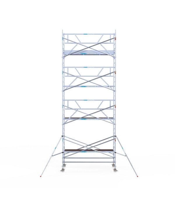 Euro Scaffold Rolsteiger Euroscaffold Professional 135x305 9,2m werkhoogte tegen de gevel
