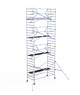 Euro Scaffold Rolsteiger Euroscaffold Professional 135x305 9,2m werkhoogte carbon vloer tegen de gevel