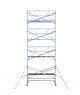 Euro Scaffold Rolsteiger Euroscaffold Professional 135x305 9,2m werkhoogte carbon vloer tegen de gevel