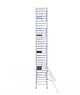 Euro Scaffold Rolsteiger Euroscaffold Professional 135x305 10,2m werkhoogte carbon vloer tegen de gevel