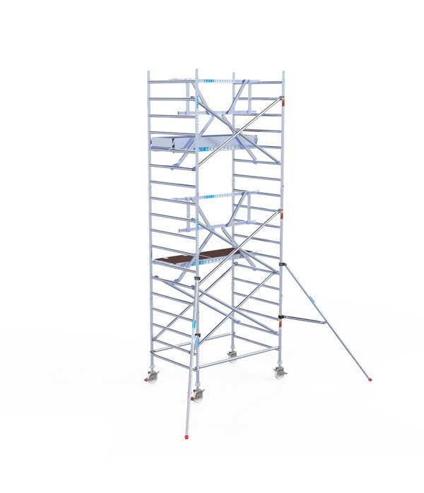 Euro Scaffold Rolsteiger Euroscaffold Professional 135x190 6,2m werkhoogte tegen de gevel