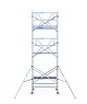 Euro Scaffold Rolsteiger Euroscaffold Professional 135x190 7,2m werkhoogte carbon vloer tegen de gevel