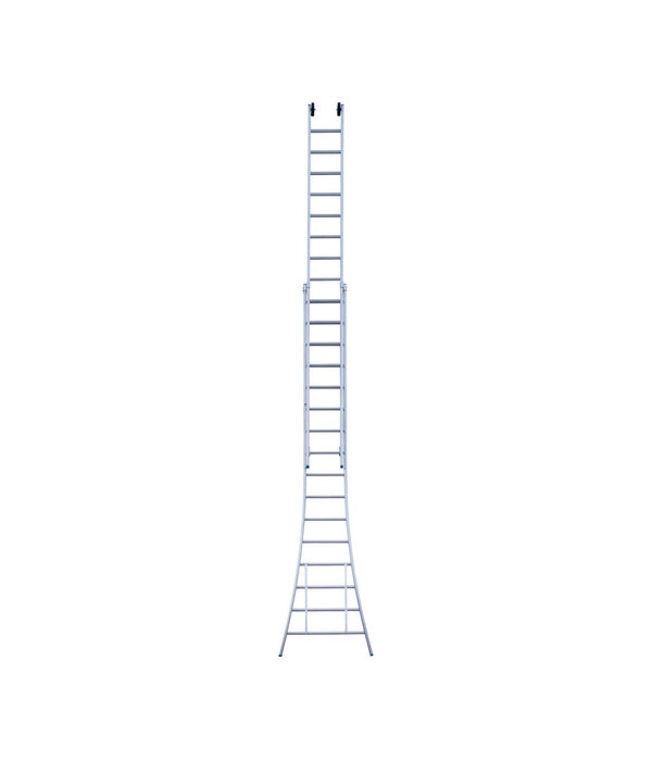 Opsteek ladder Eurostairs Pro uitgebogen 2x16 sporten + toprol Euro Scaffold Opsteek ladder Eurostairs Pro uitgebogen 2x16 sporten + toprol