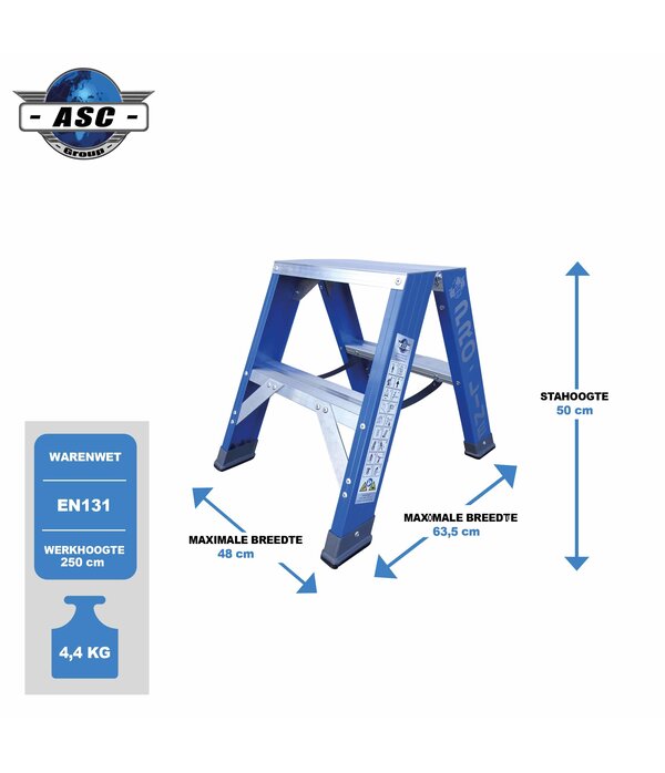 ASC ASC Pro-Line Dubbele Trap 2 treden