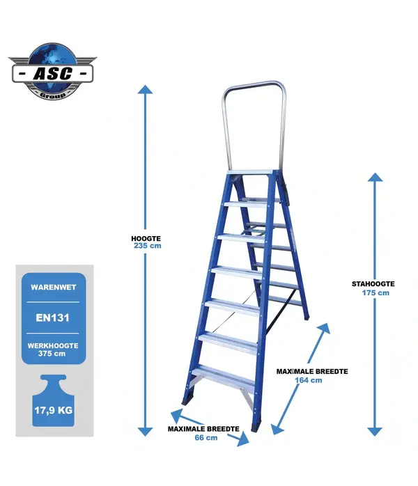 ASC ASC Pro-Line Dubbele Trap 7 treden