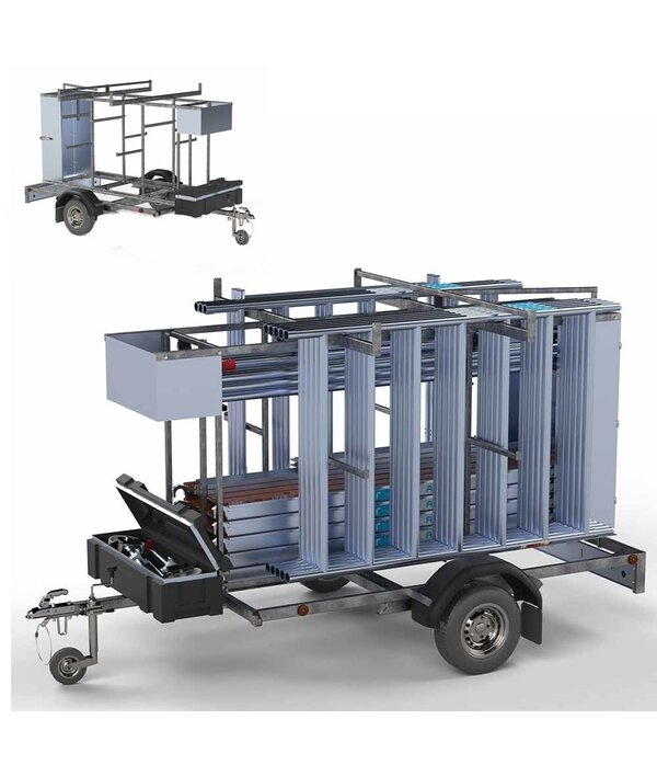 Euro Scaffold X Carrier afsluitbare aanhanger 250