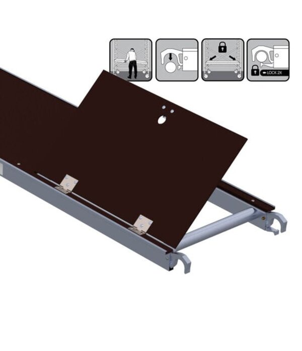 ES Platform 3.05m met luik Euro Scaffold ES Platform 3.05m met luik