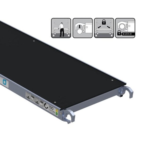 Euro Scaffold ES Platform carbon 1.90m zonder luik