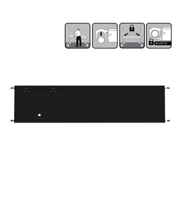 ES Platform carbon 2.50m met luik Euro Scaffold ES Platform carbon 2.50m met luik