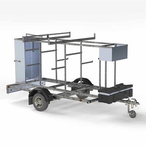 Euro Scaffold Steigeraanhanger 305 cm afsluitbaar Steigeraanhanger 305 cm afsluitbaar