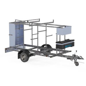 Steigeraanhanger 305 cm afsluitbaar 1350 Kg geremd
