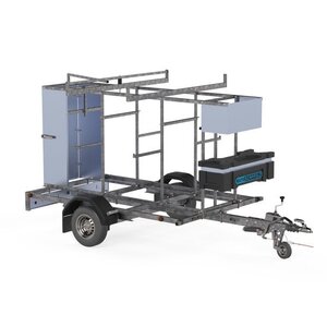 Steigeraanhanger 250 cm afsluitbaar 1350 Kg geremd