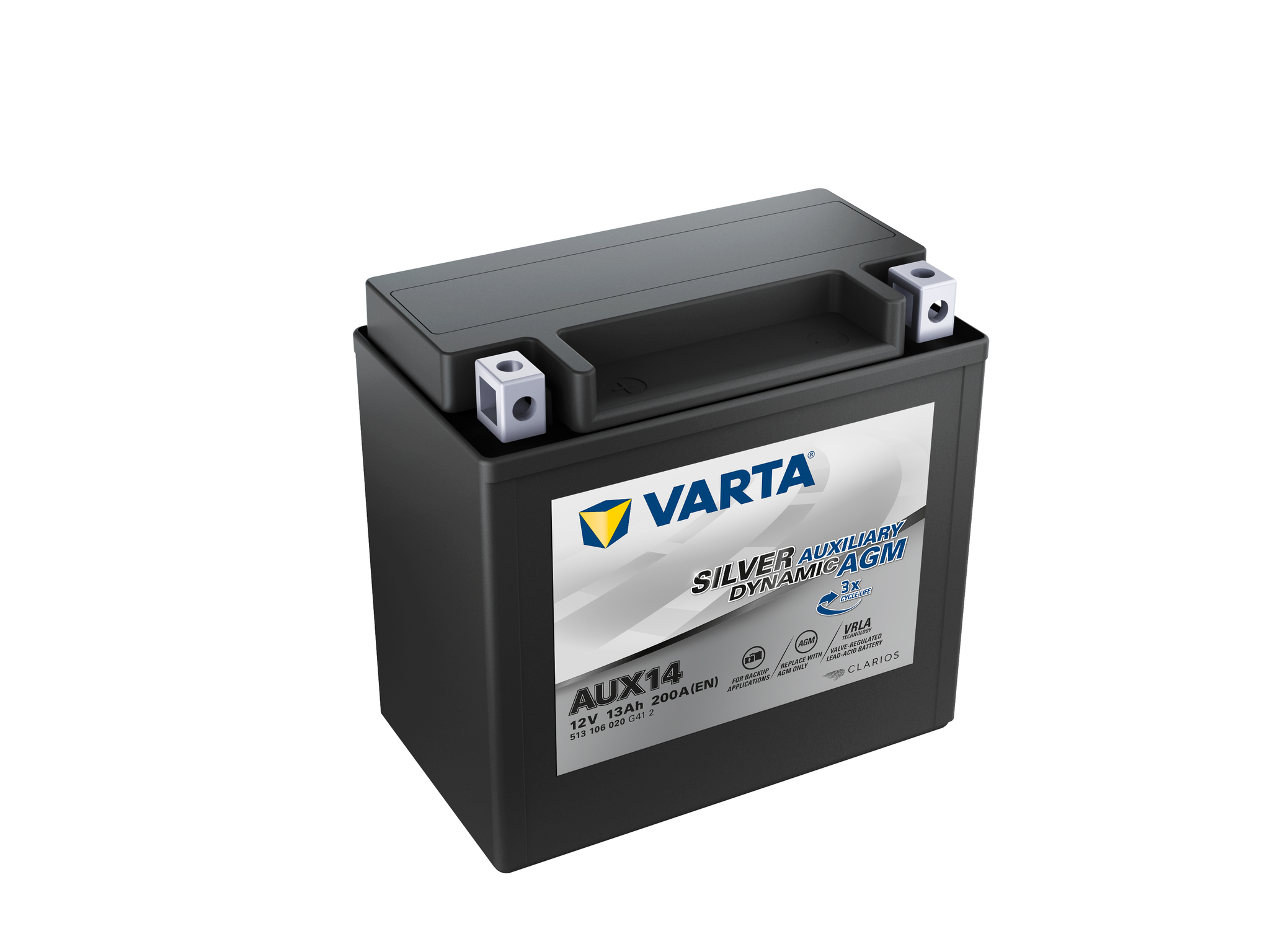 VARTA AUX Silver Dynamic Auxiliary AGM    V Ah hulpaccu