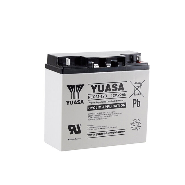 Yuasa REC22-12B 12V 22Ah Cyclische Loodvliesaccu