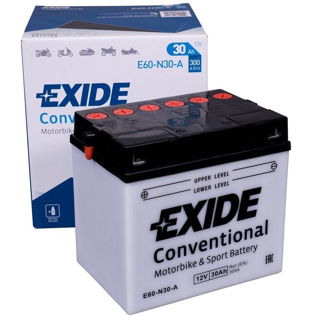 Exide E60-N30-A Conventional Motor Accu 12V 30Ah 300A