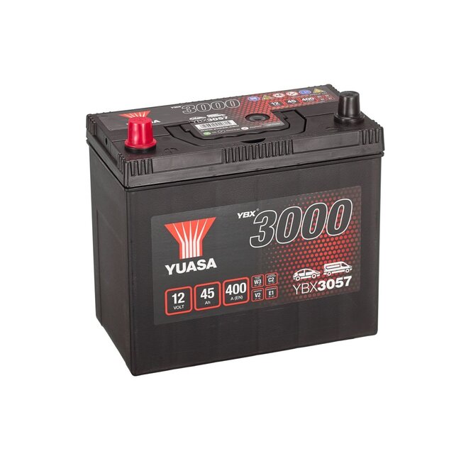 Yuasa YBX3057 12V 45Ah 400A SMF Accu