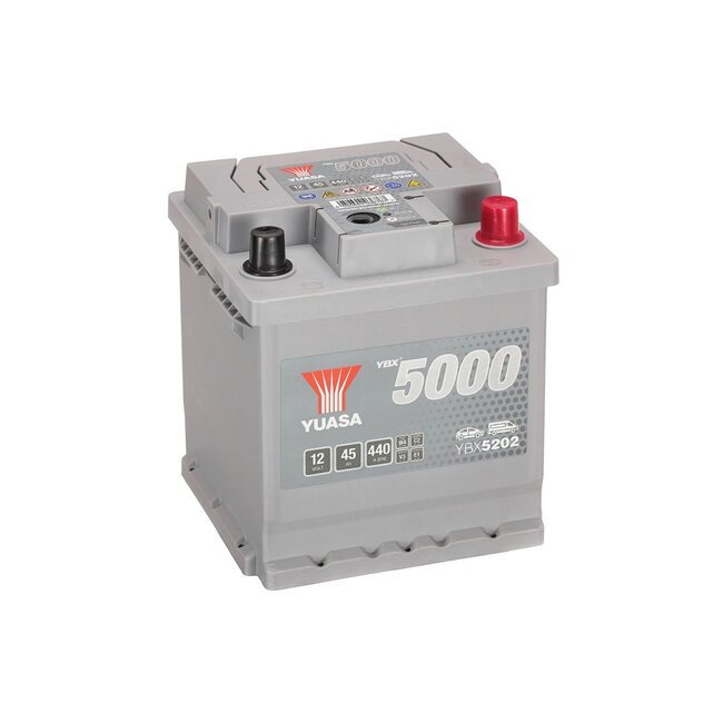 Yuasa YBX5202 12V 45Ah 440A Silver High Performance Accu
