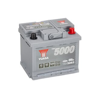 Yuasa YBX5063 12V 52Ah 520A Silver High Performance Accu