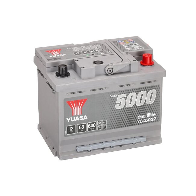 Yuasa YBX5027 12V 65Ah 640A Silver High Performance Accu