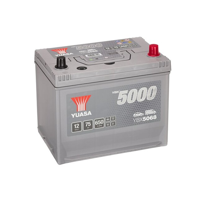 Yuasa YBX5068 12V 75Ah 650A Silver High Performance Accu