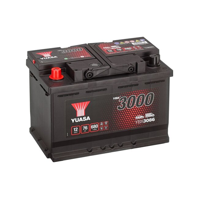 Yuasa YBX3086 12V 76Ah 680A SMF Accu