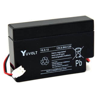 Yuasa Yuvolt Y0.8-12 Loodaccu 12V 0.8Ah