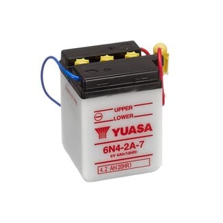 Yuasa 6N4-2A-7 6V 4Ah Conventionele Motor Accu