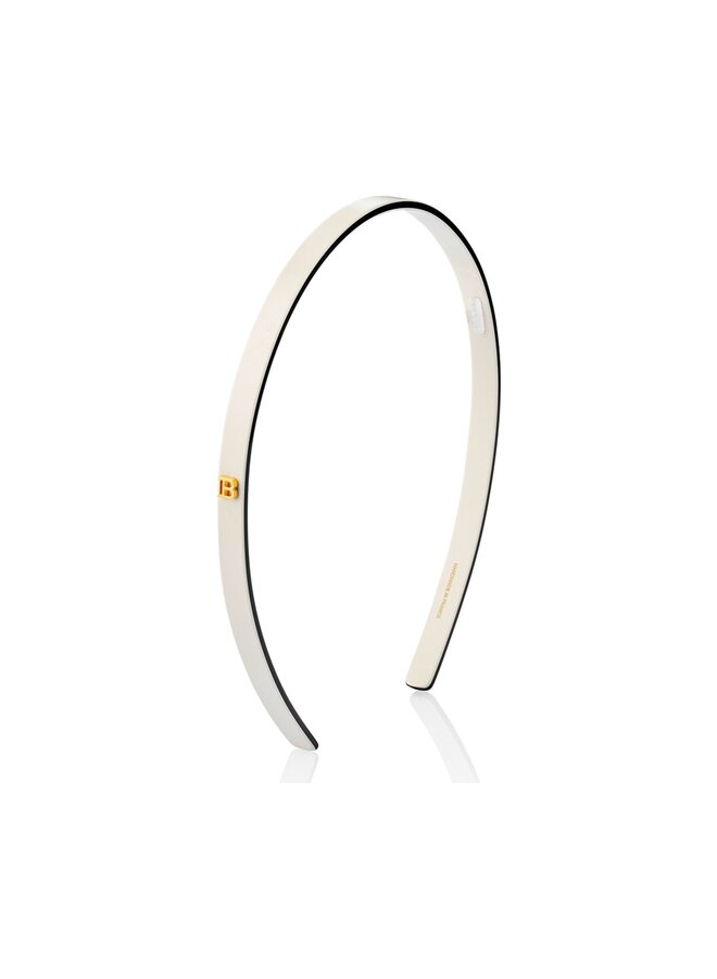 Acetate Headband White/Black Small