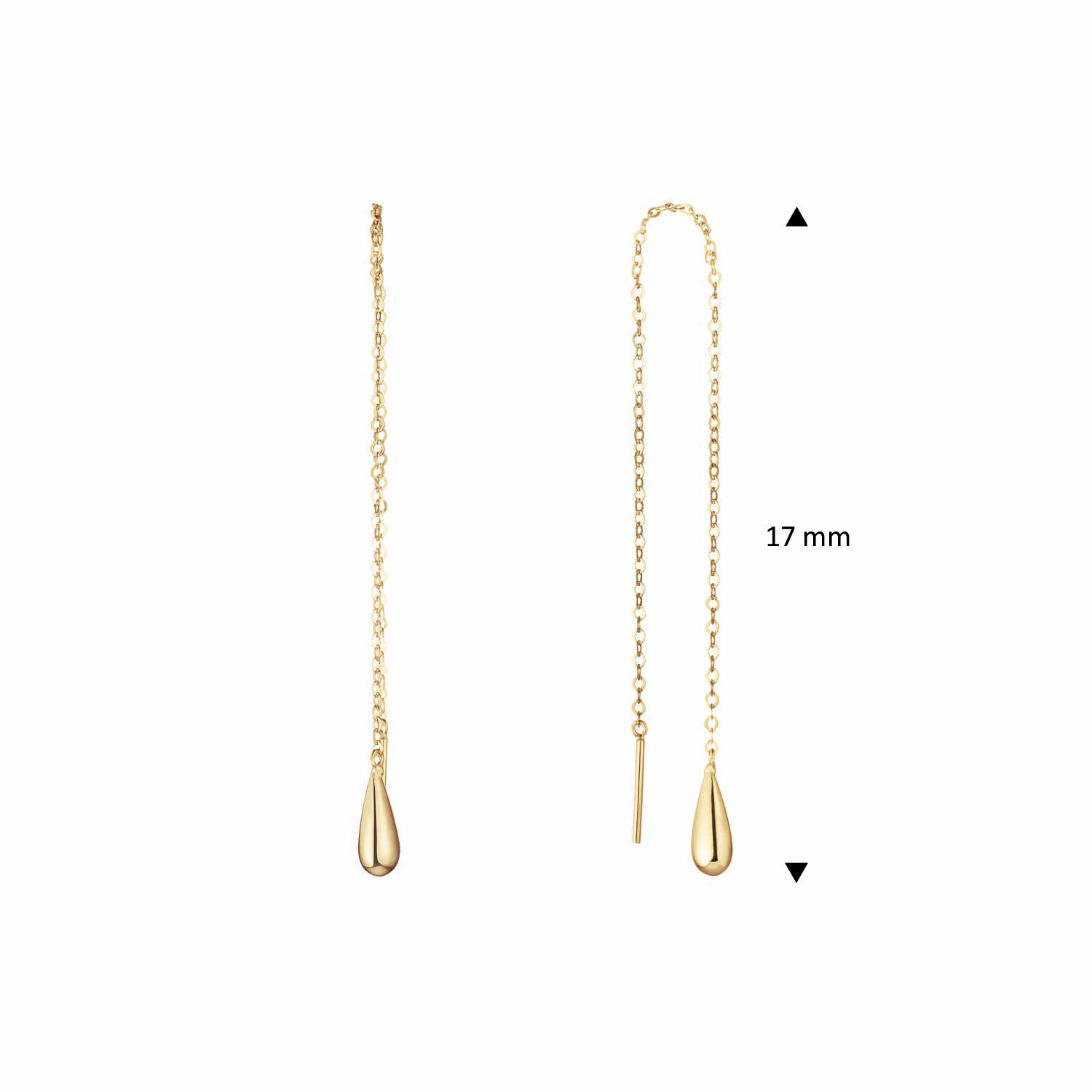 【HYERES LOR】25SS★ Essence SL Tennis 1Touch Earrings XL WH Linked Tennis Earring in Yellow Gold | 0.55ct Total Carat Weight