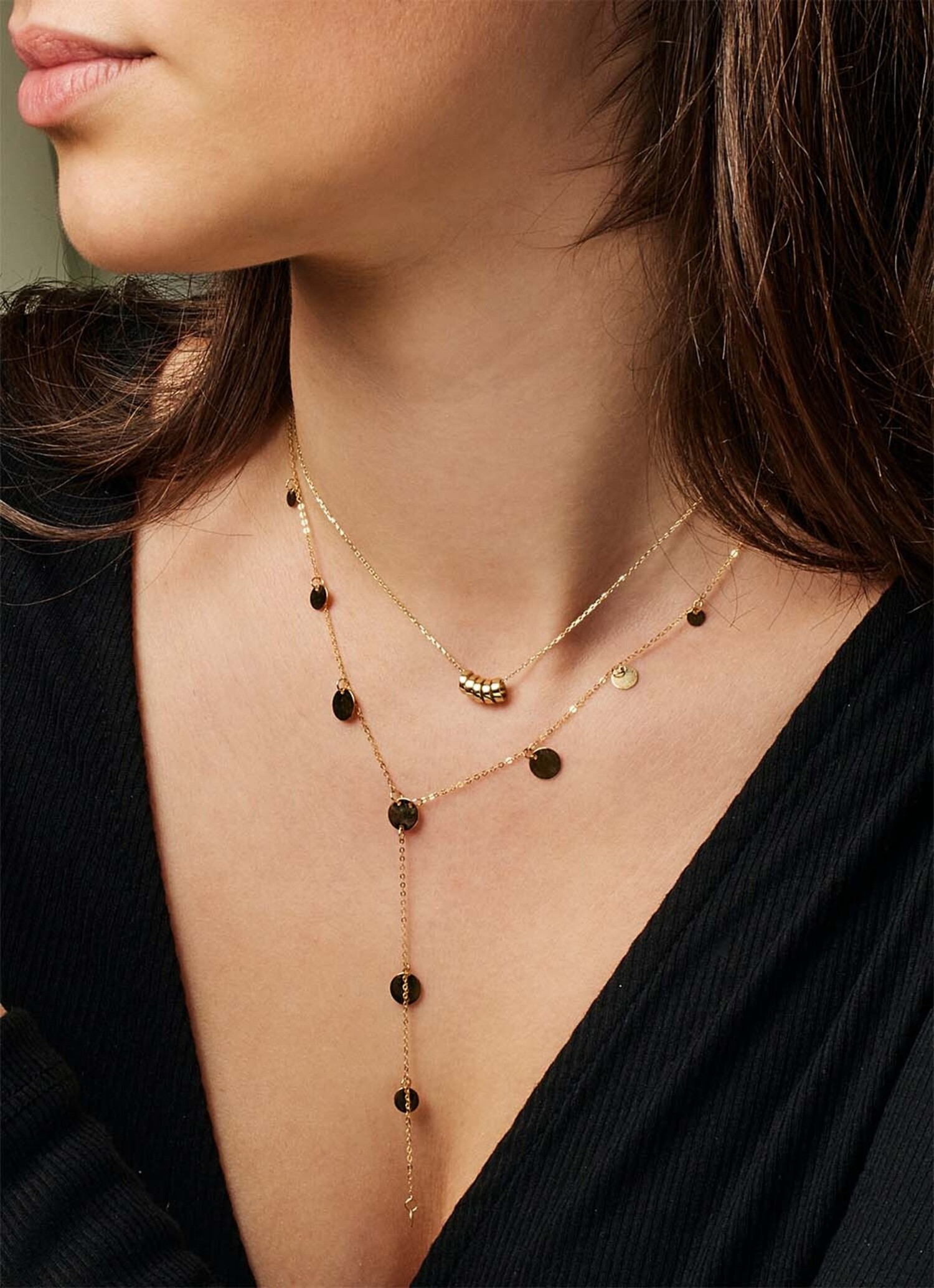 DIFFERENT NECKLACE PREMIUM 53cm ジョージ Dazzle Necklace | 14 karat gold | Jackie Gold - Jackie-gold.com