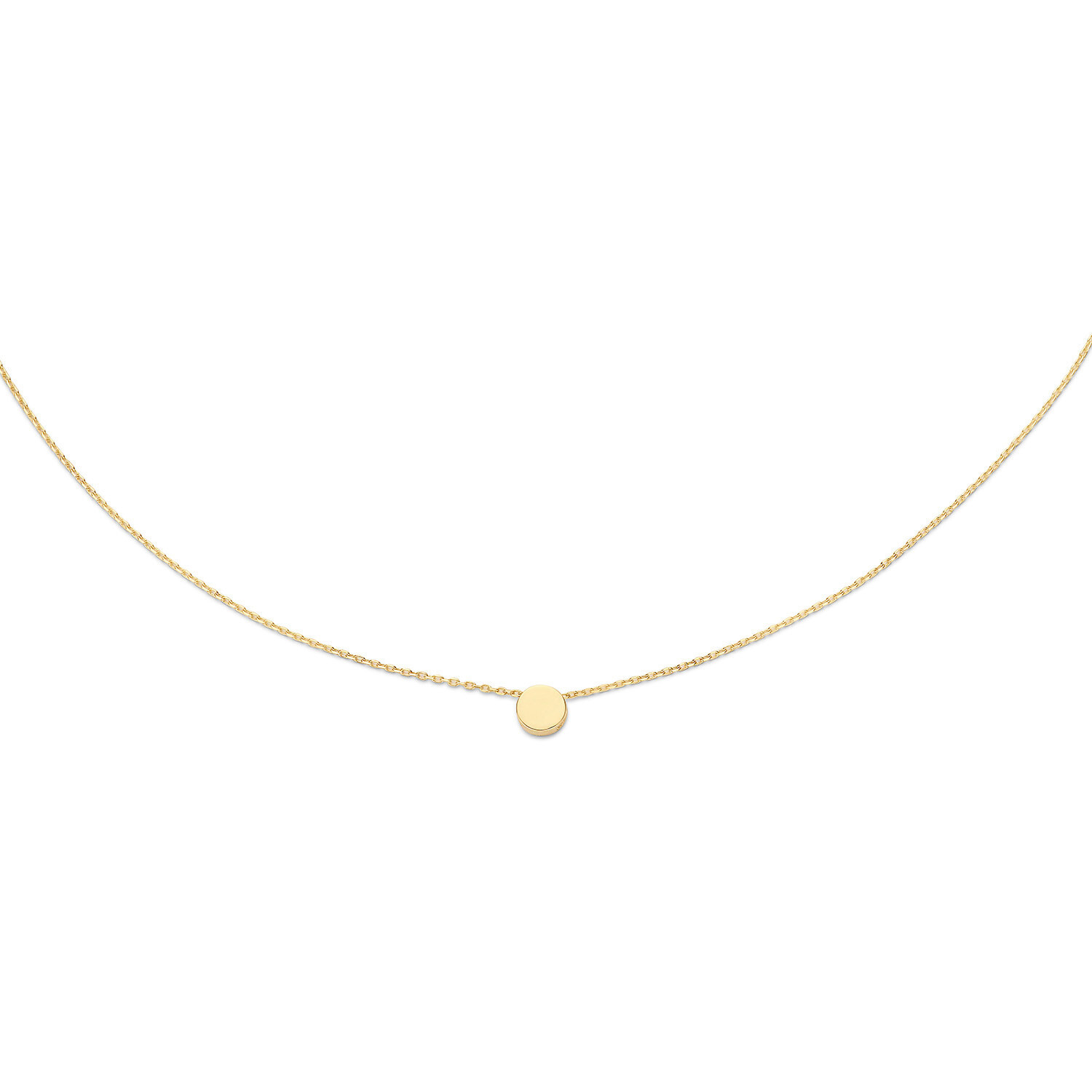 Plain Circle ketting 14 karat gold Jackie Gold