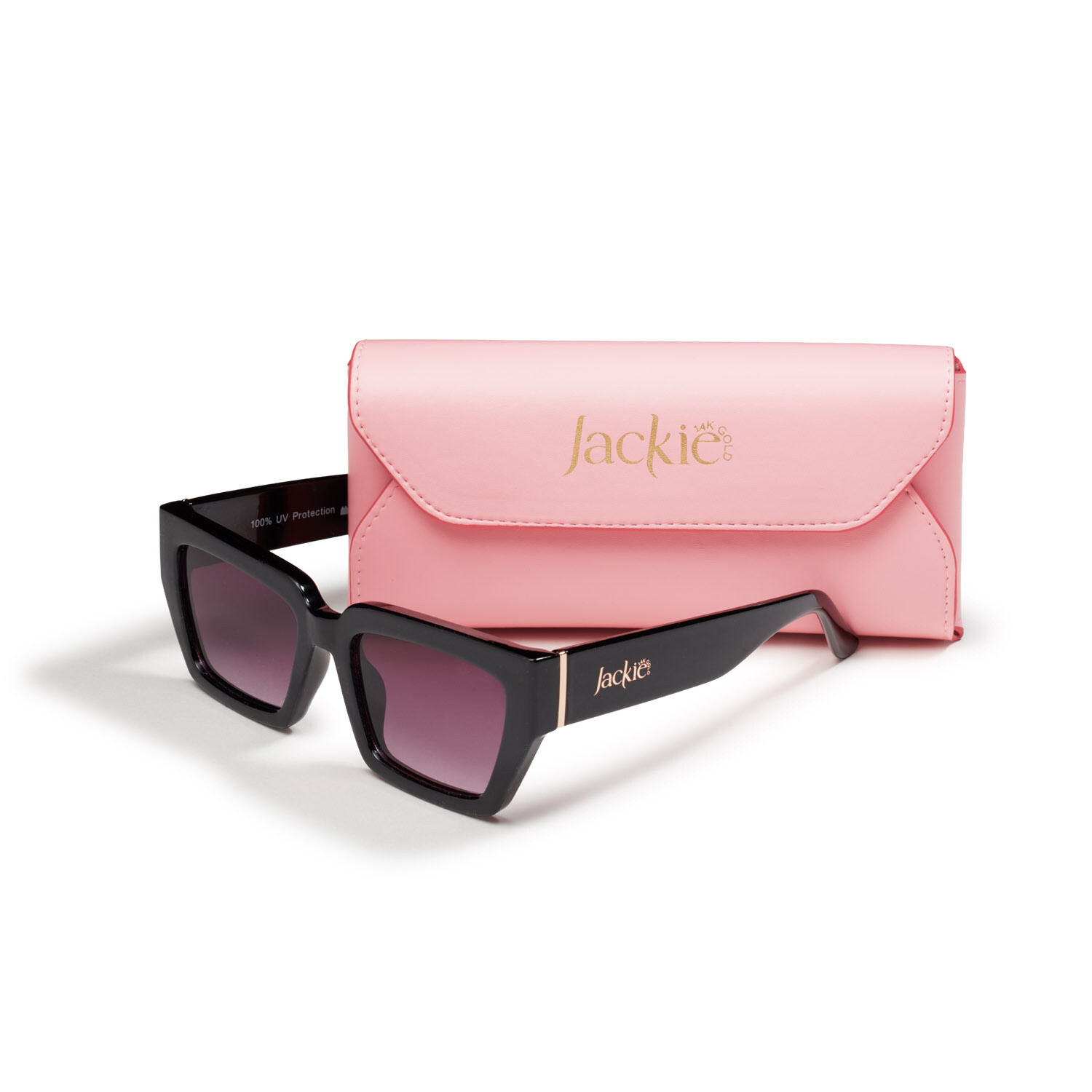 Luxury Jackie sunglasses with travel case - Jackie-gold.com display picture 1