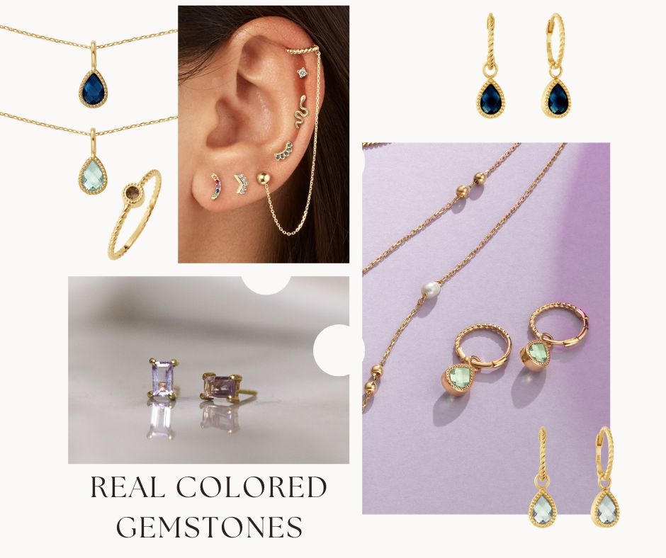 jackie kleursteen edelsteen 14 karaat goud