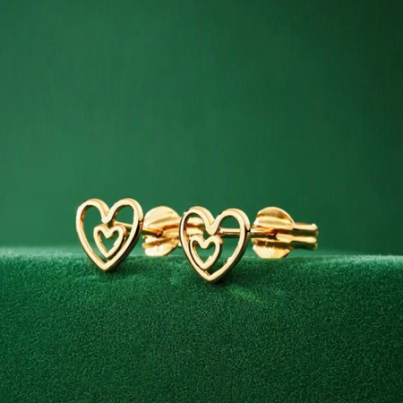 Bijoux cœur en or 14 carats