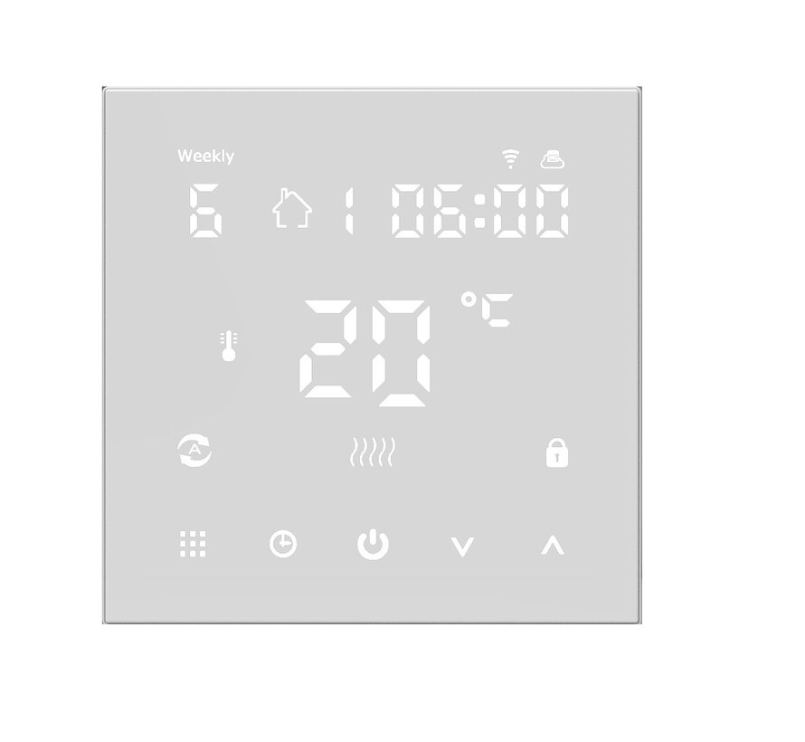 100 Watt elektrische vloerverwarming mat set inclusief Programmeerbare Wifi prf-79 thermostaat