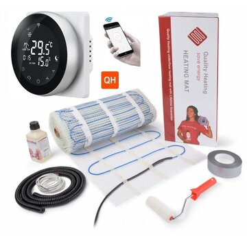 150 Watt mat set inclusief Programmeerbare Remote Control thermostaat