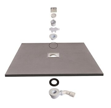 QualityHeating 800 x 800 20mm Center douchebakken set