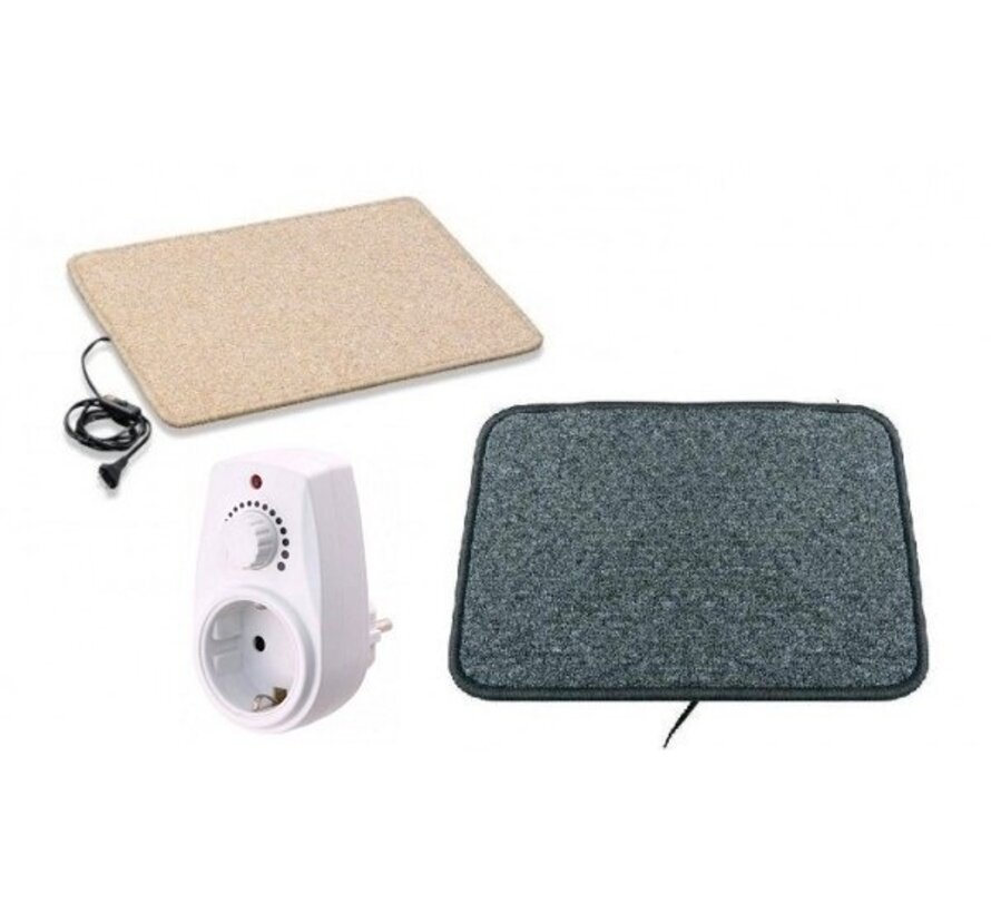 Infrarood warme voeten mat 60x70cm crème of antraciet 70Watt