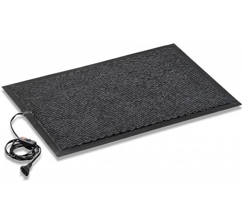 Warme voeten mat antraciet 90X150 WATERPROOF inclusief schakelaar IP, 230Vac, tapijt en rubber