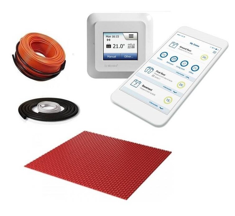 DCM-PRO ontkoppelingsmat + Quality Heating kabel systeem