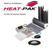 Vloerverwarming folie set voor vinyl, pvc en tapijt