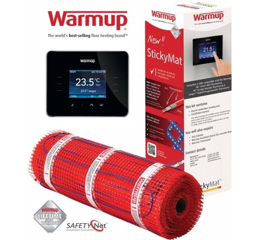 Warmup 200 Watt Vloerverwarmingsmatten set