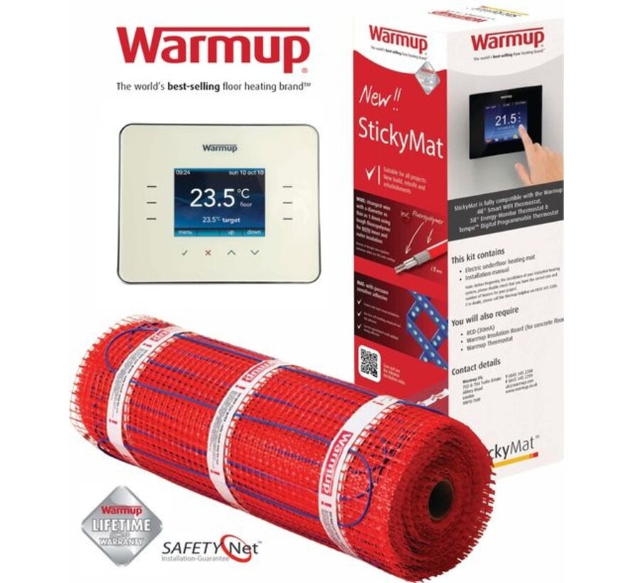 Warmup 200 Watt Vloerverwarmingsmatten set