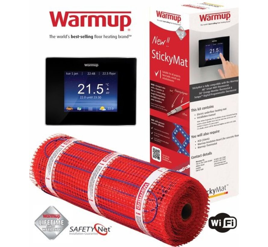 Warmup 200 Watt Vloerverwarmingsmatten set